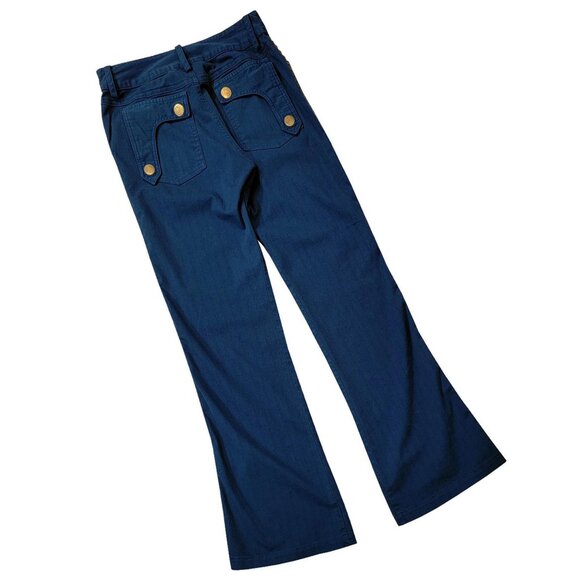 Blue Flare Embellished Men's Blue Pants - Picture 3 of 9